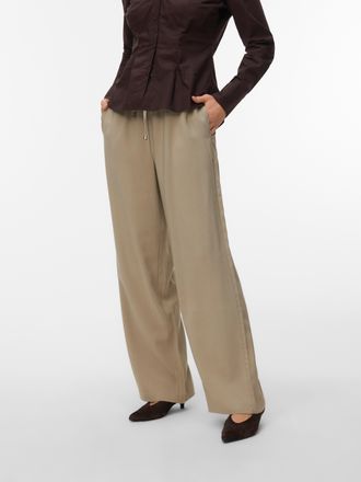 Vero Moda Schlupfhose VERO MODA VMKATIE LOOSE PANT WVN NOOS, Damen, Gr. XL, N-Gr, laurel oak, Web, Obermaterial: 90% Viskose, 10% Polyester, unifarben, lang, Ho