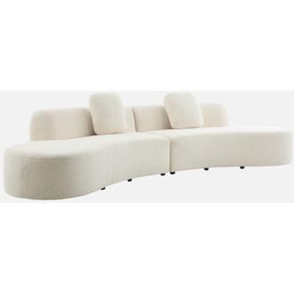 Sweeek Sof&aacute; Modular En Borreguito De 5 Plazas