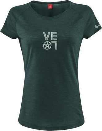 LOEFFLER Printshirt Velo Merino-Tencel Merinoshirt f&uuml;r Damen | blau