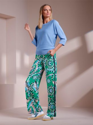 Heine 3/4 Arm-Pullover HEINE Pullover, Damen, Gr. 34, himmelblau, 42% Viskose, 30% Lyocell, 28% Polyester, unifarben, Pullover 3/4 Arm-Pullover