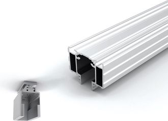 Argenta Shoes Gu&iacute;a Techo Invisible Proslide 2m Primer - Proslide - Gu&iacute;a Empotrable Para Puertas Correderas Hasta 100 Kg