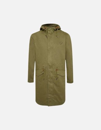 Lyle & Scott Mens Lyle & Scott Fishtail Parka Green Jacket - Tan - Size: 42/Regular