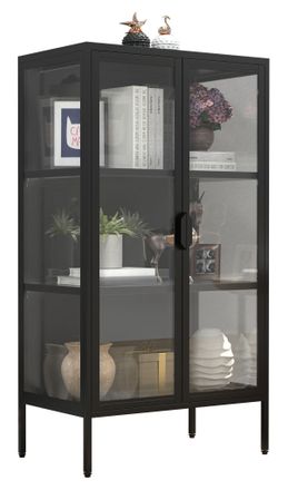 ebuy24 Ebuy24 - Vitrina De Vidrio Vcm De Pie Vitrina De Vidrio Con Vidrio De Seguridad Esg Dimensiones Aprox. Al. 110 X An. 60 X P. 35 Cm Soporte Vitrina Vid
