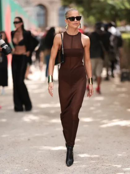 What to wear under a see through dress