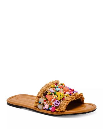 Free People Womens Shipwrecked Slide Sandals In Multi