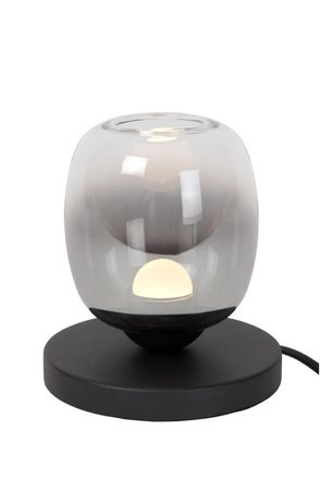 Lucide L&aacute;mpara de mesa de metal con 1 led integrado, negro