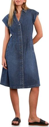 Wash Lab Denim Perfect Pleats Denim Dress in Petal Denim at Nordstrom, Size X-Large