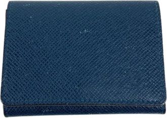 Louis Vuitton Pre-owned M64022 Zakelijk kaartmapje - Heren - Vintage Accessoires - Blauw - ONE Size - Leer - Vintage