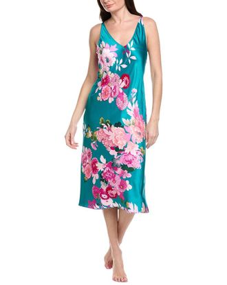 Natori Empress Print Satin Gown