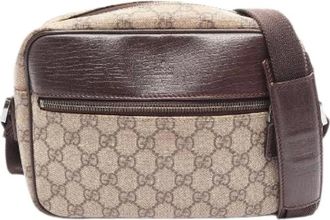 Gucci Pre-owned Borsa a Spalla in Tela Monogram GG Plus Rivestita in PVC e Pelle - - Pre-owned - Donna - Beige - ONE SIZE