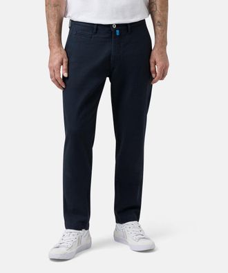 Pierre Cardin Chinohose PIERRE CARDIN Lyon tapered, Herren, Gr. 33, L&auml;nge 34, blau (marine), Web, Obermaterial: 96% Baumwolle, 4% Elasthan, lang, Hosen Chinohose
