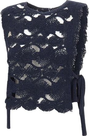 KANGRA Top - Dames - Tops zonder mouwen - Blauw - XS - Katoen - Tops