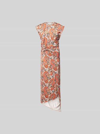 Paco Rabanne Maxikleid mit Rundhalsausschnitt in Orange, Gr&ouml;&szlig;e 36