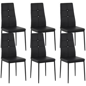 HOMCOM Sillas de comedor 41x50x97 cm negro