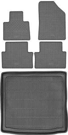 OEM Juego De Alfombrillas De Goma Para Coche Y Maletero Para Citro&euml;n C5 Ii Estate (2008-2017)