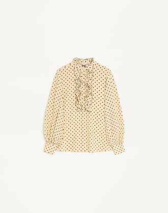 Valentino Crepe De Chine Shirt With Plusdepois Print Wo