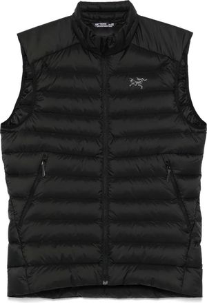 Arc'teryx logo-embroidered padded gilet - men - Nylon/Polyester/Goose Down/Goose Feather/Nylon - S - Black