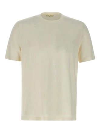 FILIPPO DE LAURENTIIS T-shirt girocollo in misto lino - Bianco