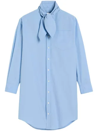 Ami Chemisier con foulard - Blu