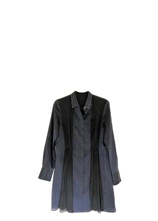 3.1 Phillip Lim Black & Navy Cotton & Silk Shirt Dress Size S