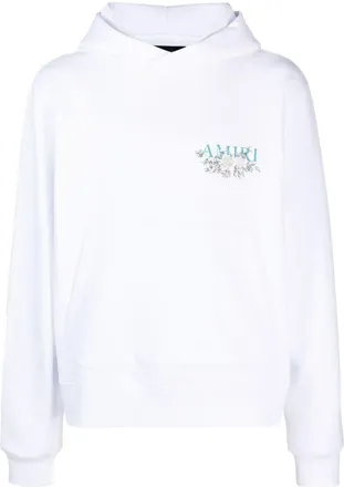 Amiri logo-print cotton hoodie - men - Cotton/Viscose - XXXL - White