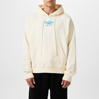 Off-white Mens Off White Script Hoodie in Ivory - Size X-Small