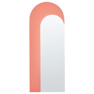 Beliani Espejo De Pared Enmarcado 55 X 140 Cm Naranja Groises
