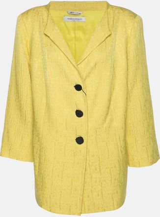 Marina Rinaldi Yellow Jacquard Blazer