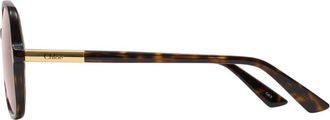 Chlo&eacute; Womens Ch0364s-002 Tortoiseshell Acetate Sunglasses Brown