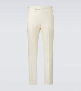 Gabriela Hearst Wool, silk, and linen suit pants