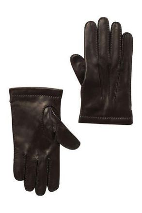 Portolano Handsewn Nappa Leather Gloves in Chocolate at Nordstrom Rack, Size Xx-Large