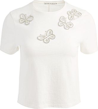 Alice & Olivia Alice + Olivia Cindy camiseta recortada