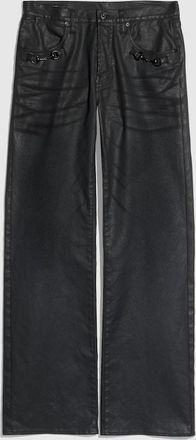 Gucci Flared Coated Cotton Twill Denim Pants, Size 30