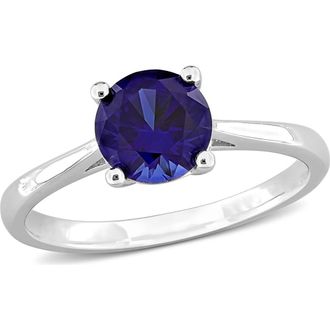 Delmar Lab Created Sapphire Solitaire Ring in Blue at Nordstrom Rack, Size 7