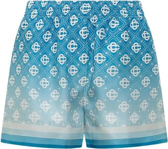 Casablanca Silk Shorts - Dames - Bermuda - Blauw - S - Korte Broeken