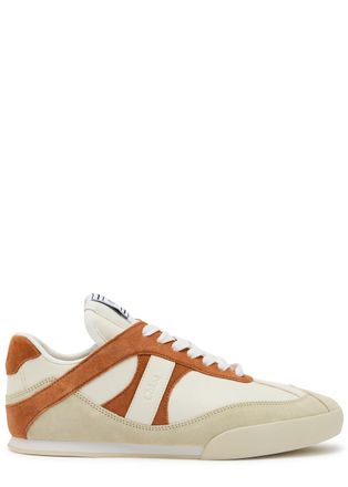 Chlo&eacute; Kick Panelled Leather Sneakers - Brown - 41 (IT41 / UK8)