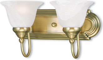 Livex Lighting Livex Belmont 2-Light Antique Brass Bath-Light