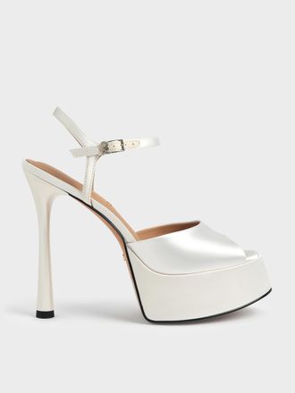 Charles & Keith Francesca Peep-Toe Platform Heels