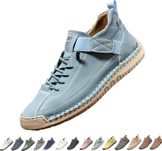 Generic Wright and Mason Women Shoes, Emiline Comfortable Orthopedic Sneaker, Handmade Leather, Arch Support, for Walking/Hiking (Sky,13.5)