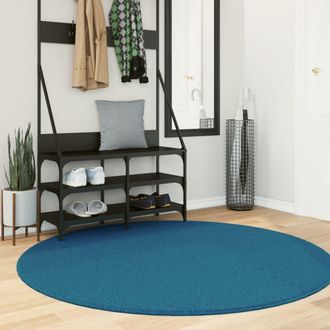 vidaXL Alfombra De Pelo Corto Oviedo Turquesa &Oslash; 160 Cm Vidaxl