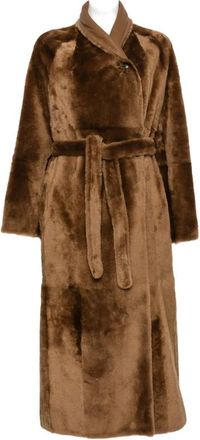 Yves Salomon Belted Reversible Shearling Coat