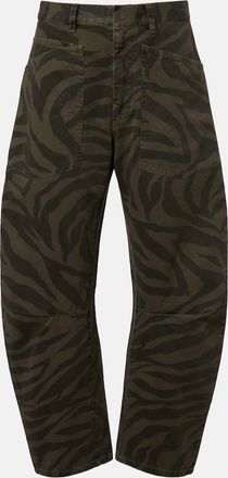 Nili Lotan Shon cropped barrel-leg jeans