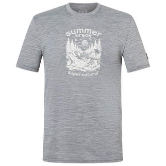super.natural Summer Break Tee Merinoshirt f&uuml;r Herren | grau