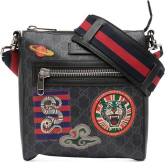 Gucci Pre-owned Womens Gg Supreme Night Courrier Messenger Bag - Black Textile - One Size