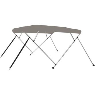 vidaXL Vidaxl Toldo Bimini De 4 Arcos Gris 243x180x137 Cm
