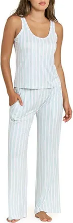 Honeydew Intimates All American Tank Pajamas in Sage Stitched Stripe at Nordstrom, Size X-Large