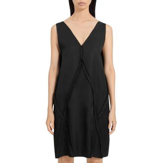 Maison Margiela Short Dresses, female, Black, Size: XS V-neck Panelled Mini Dress