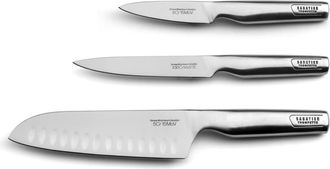 Sabatier Trompette Juego de 3 cuchillos de cocina Acero