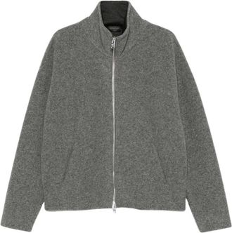 Dondup Sweatshirt met hoge hals en ritssluiting - Heren - Vesten met rits - Grijs - XL - Hoodies & sweatvesten
