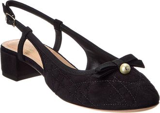 Dior Ballet Quilted Suede Slingback Pump
